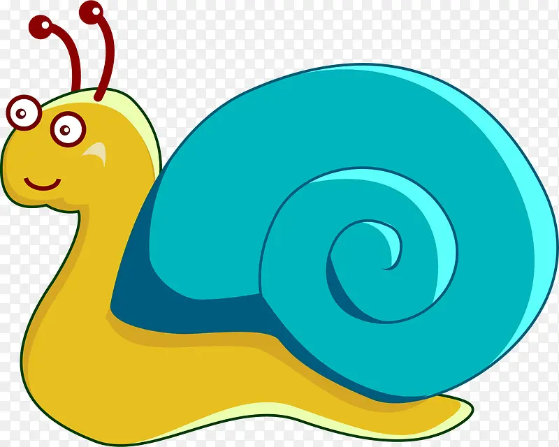 卡通蜗牛元素
