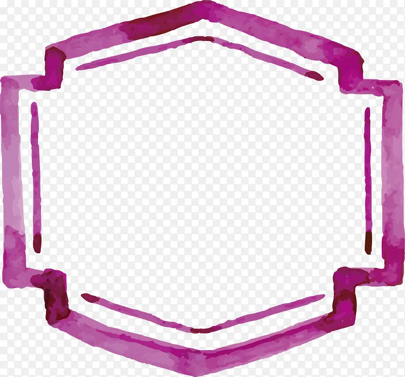 紫色涂抹边框