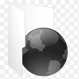 地球白色文件夹图标设计