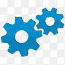 齿轮蓝色电脑桌面网页图标