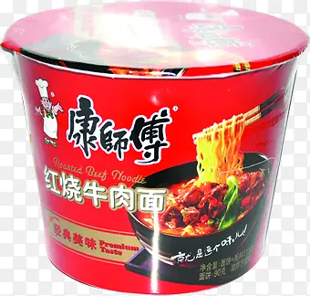 摄影康师傅红烧牛肉面