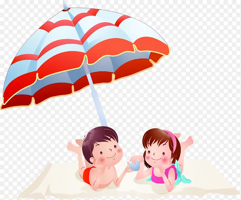 卡通小人物造型遮阳伞