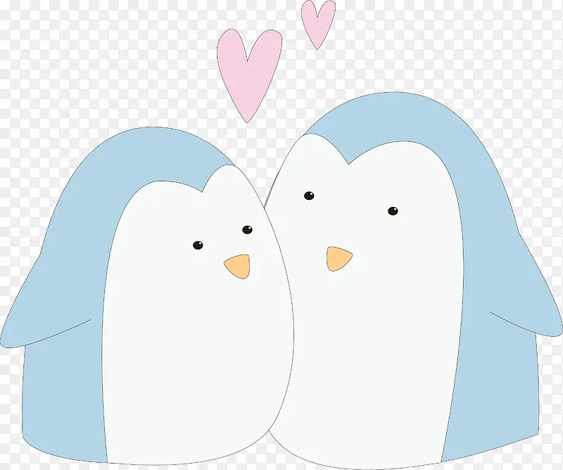 可爱卡通企鹅情侣