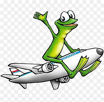 坐飞机的青蛙