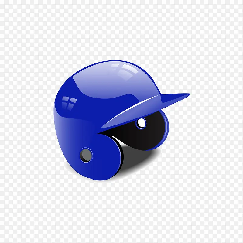 蓝色的棒球头盔