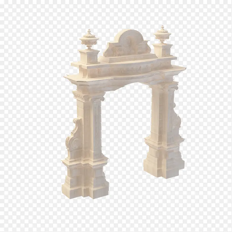 米色奢华欧式拱形门