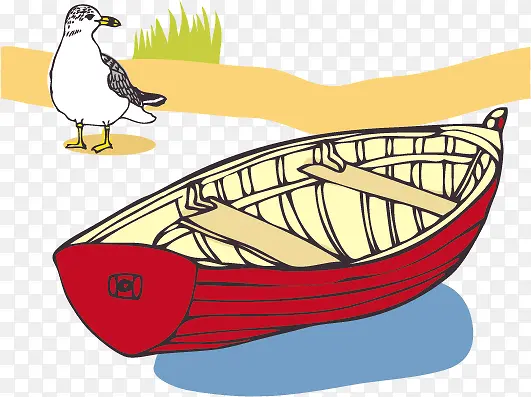 海鸥与小船