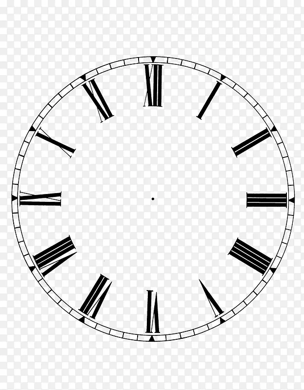 时钟黑白素材图