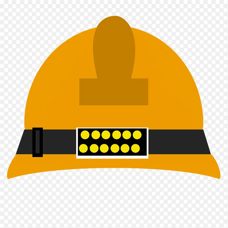 黄色灯饰帽子安全帽