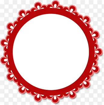 双十二促销红色花纹环