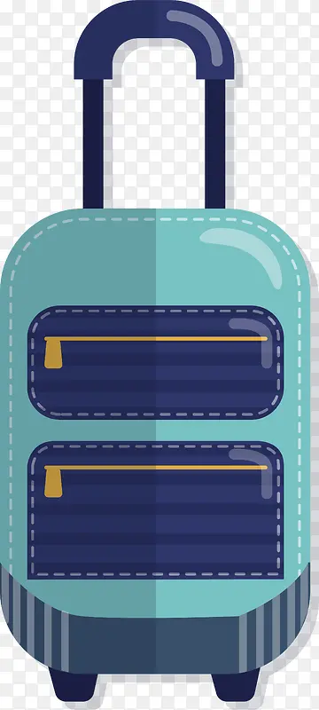 卡通蓝色行李箱拉杆箱