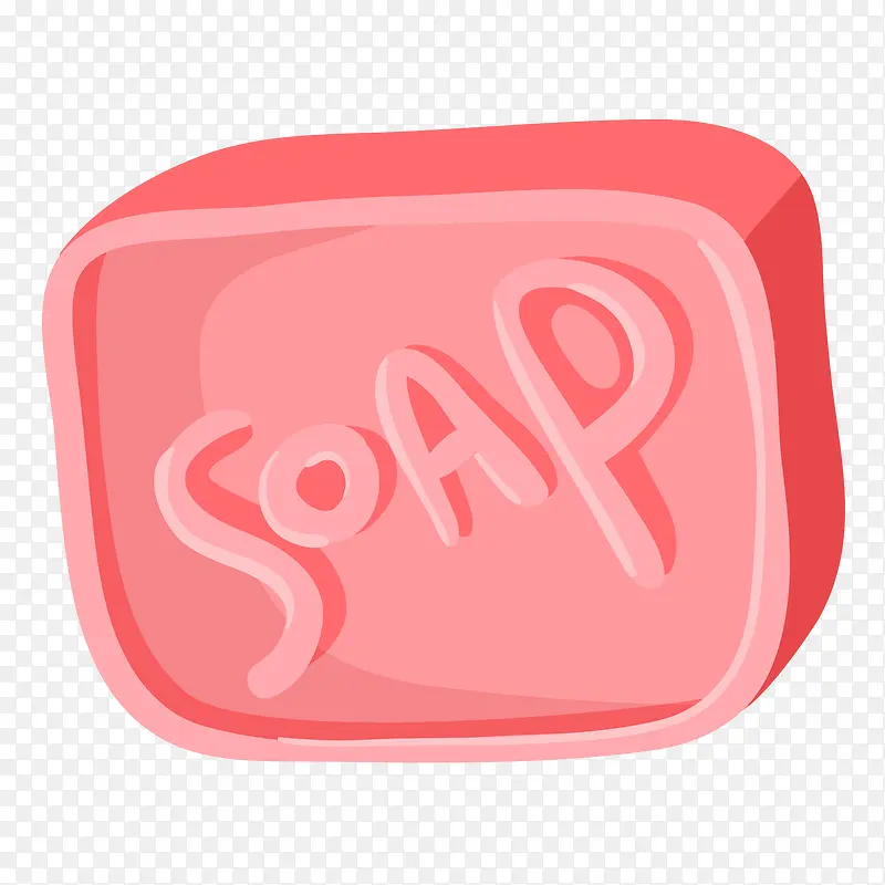 卡通手绘粉色香皂