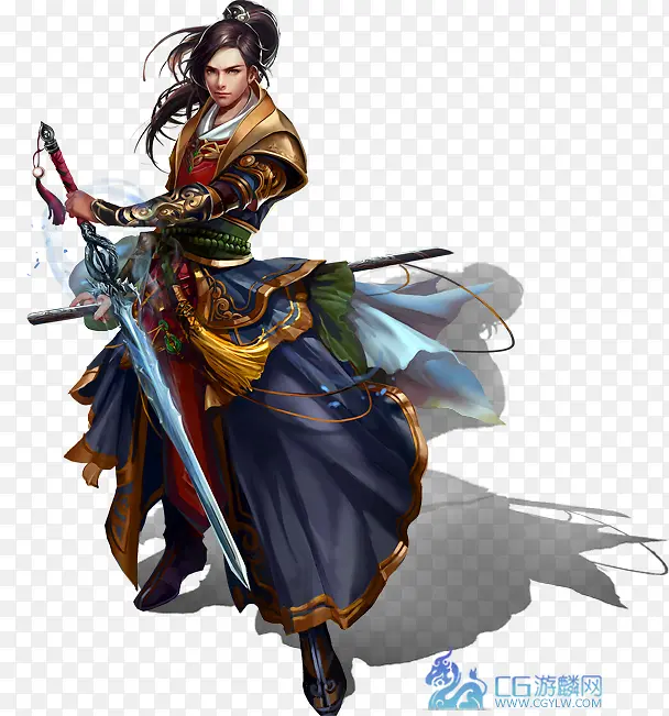 执剑侠客古风手绘PNG图片素材下载_图片编号9474666-PNG素材网