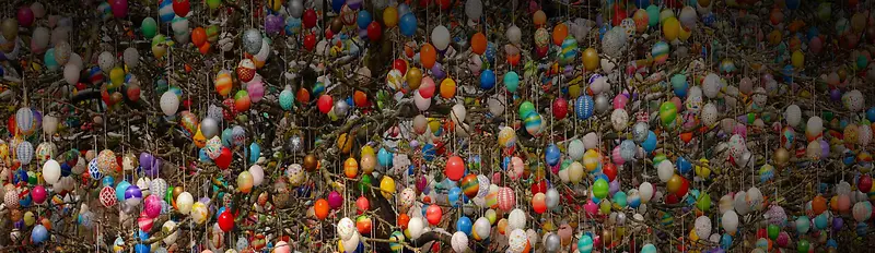 成千上万气球摄影banner壁纸