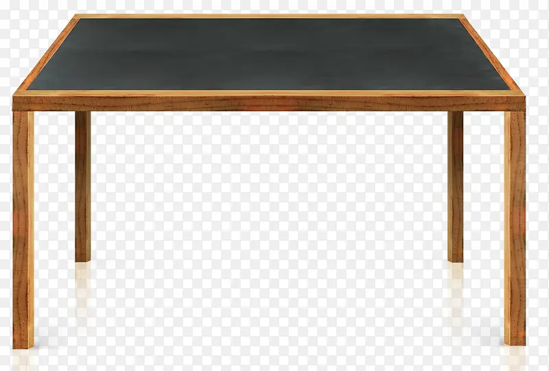 一张黑色面木质桌子