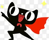 黑色卡通超人天猫设计