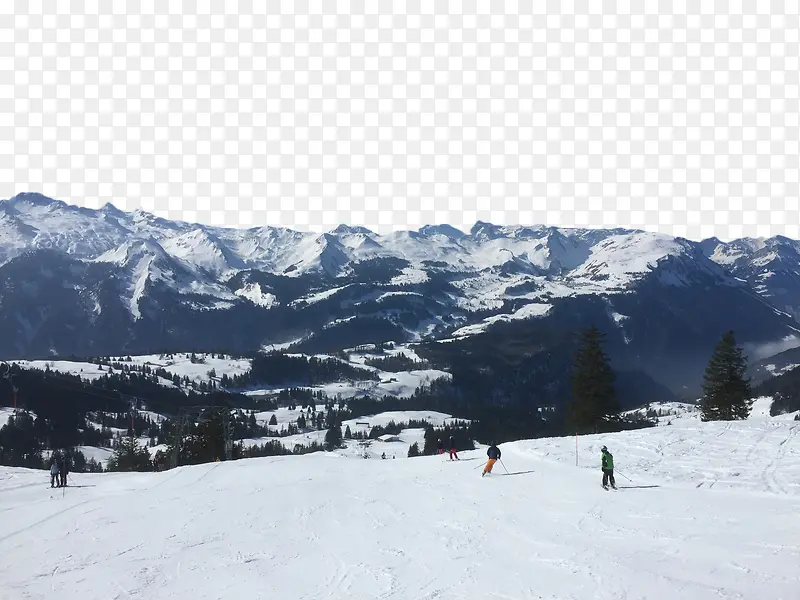 山脚下的滑雪场