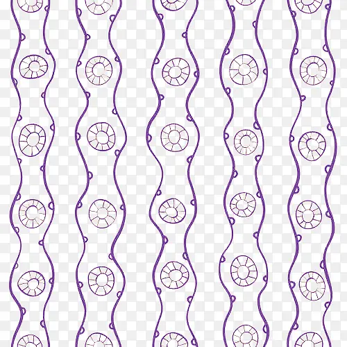 手绘紫色几何装饰曲线