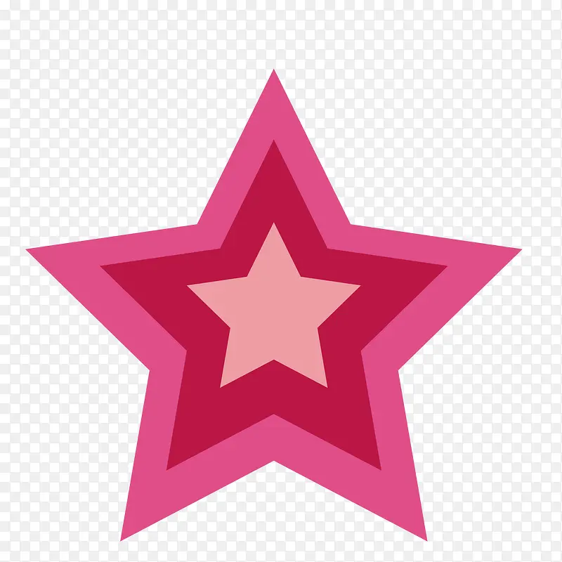 粉色的卡通五角星