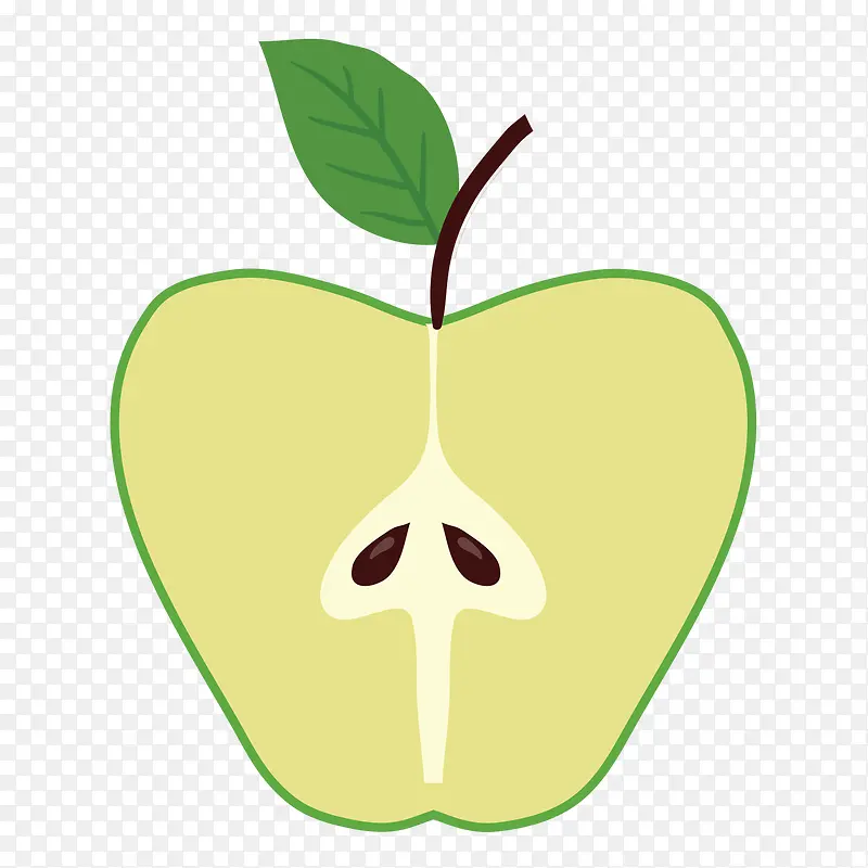 卡通青苹果果核