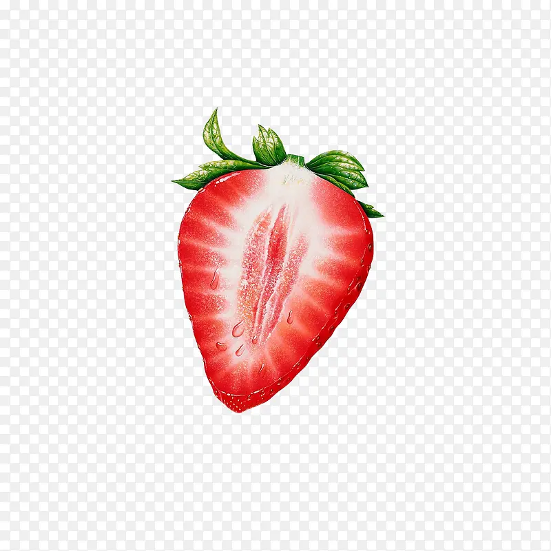 一颗一半草莓