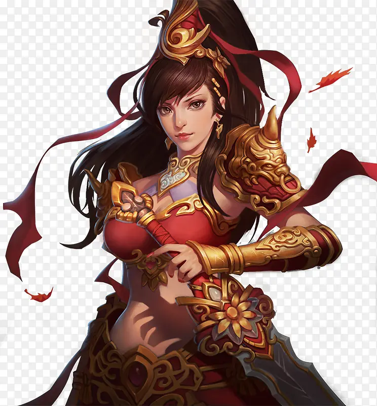 红色性感游戏人物美女