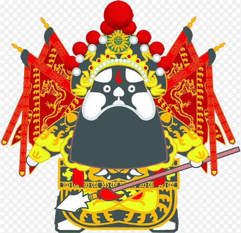 Q版卡通京剧人物武将PNG图片素材下载_图片编号9488296-PNG素材网