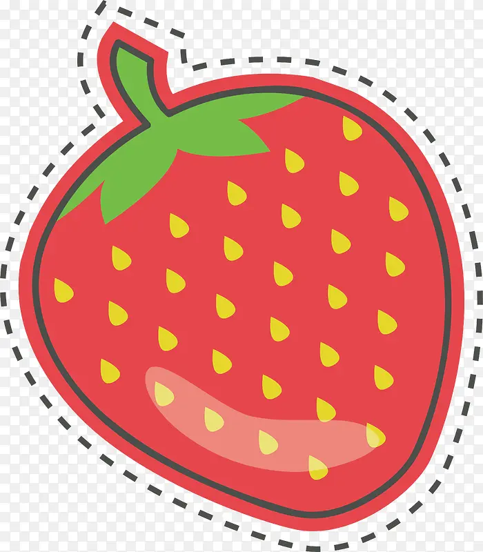 草莓贴纸设计