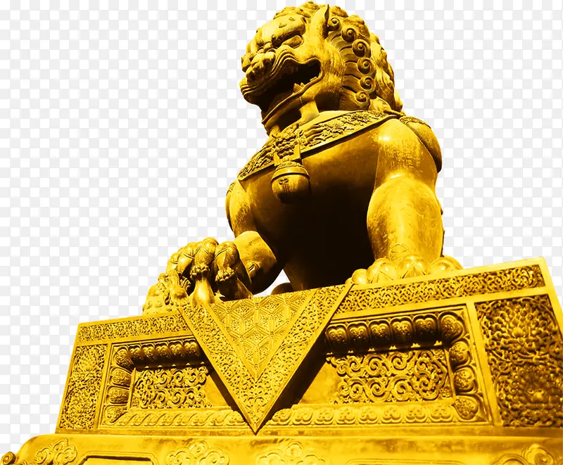 黄金狮子雕塑奥运会