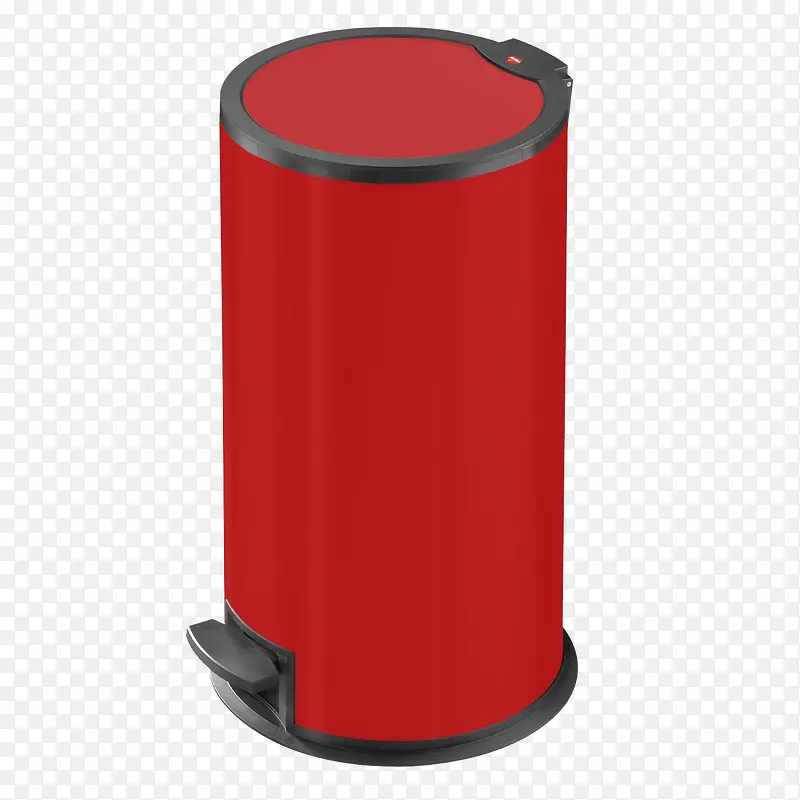 时尚镜面红色超静音垃圾桶