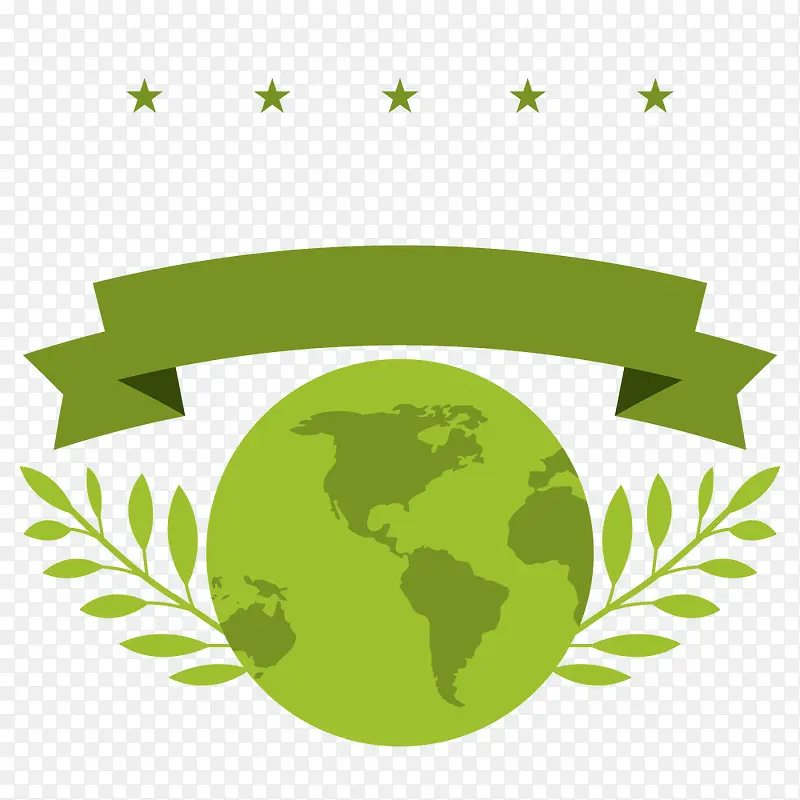 绿色地球世界地球日矢量素材