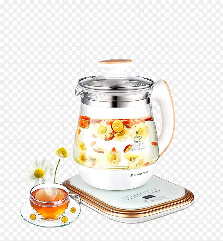玻璃加热花茶壶