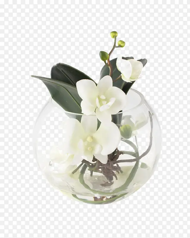 白色软装装饰玻璃花瓶