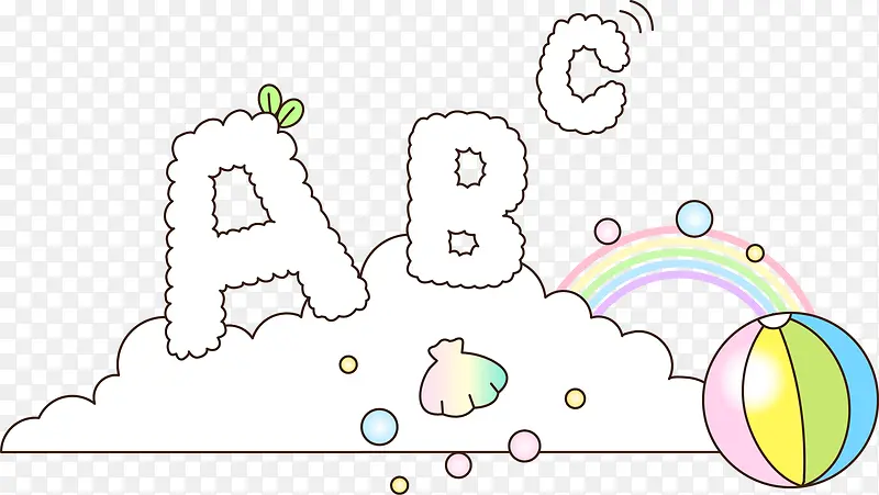 矢量ABC彩虹