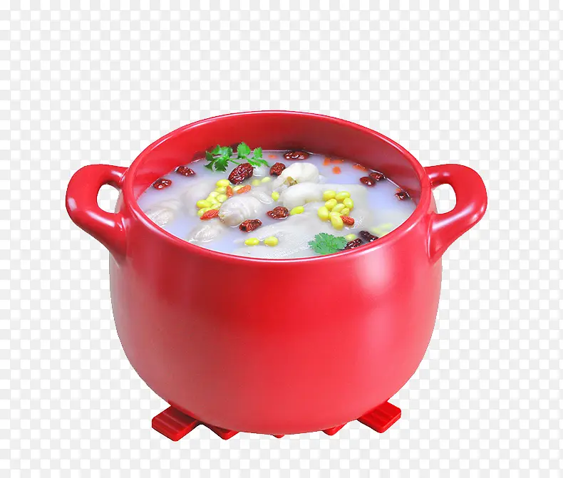 煲着汤的砂锅