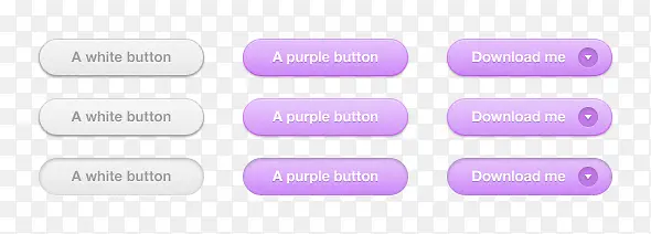 紫色系按钮合集设计PSD源文件
