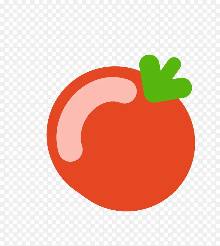 矢量卡通简洁扁平化番茄