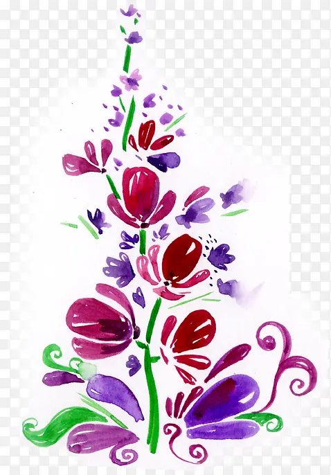 手绘水彩花卉个性壁纸