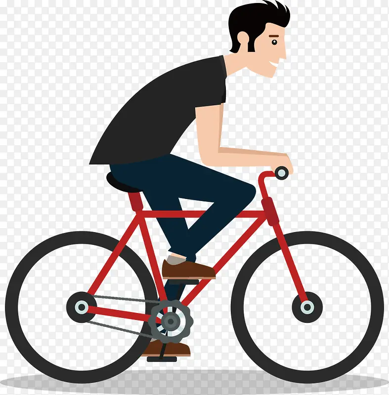 男孩骑自行车运动