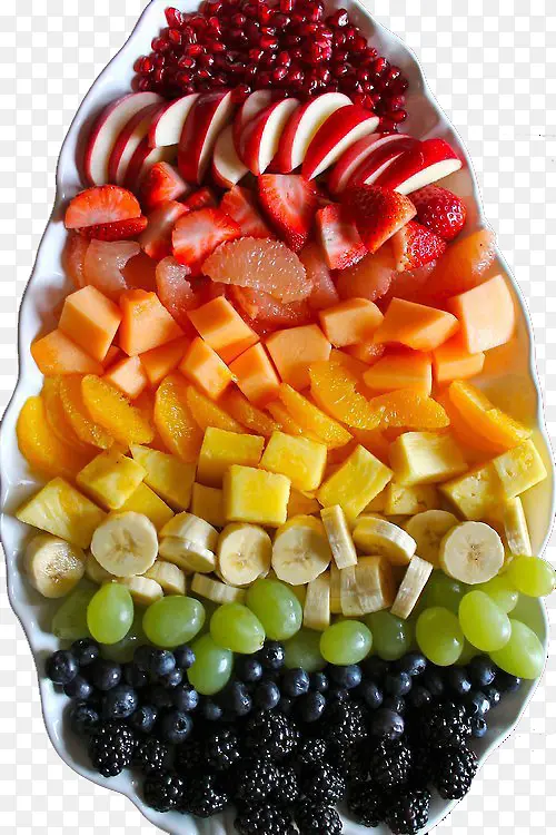 颜色各异的水果拼盘