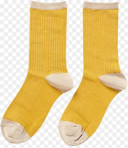 蒸汽波风格黄色袜子