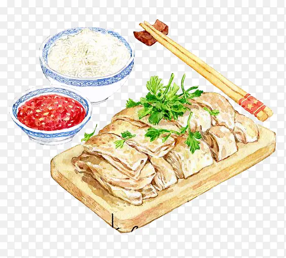 卡通北京烤鸭