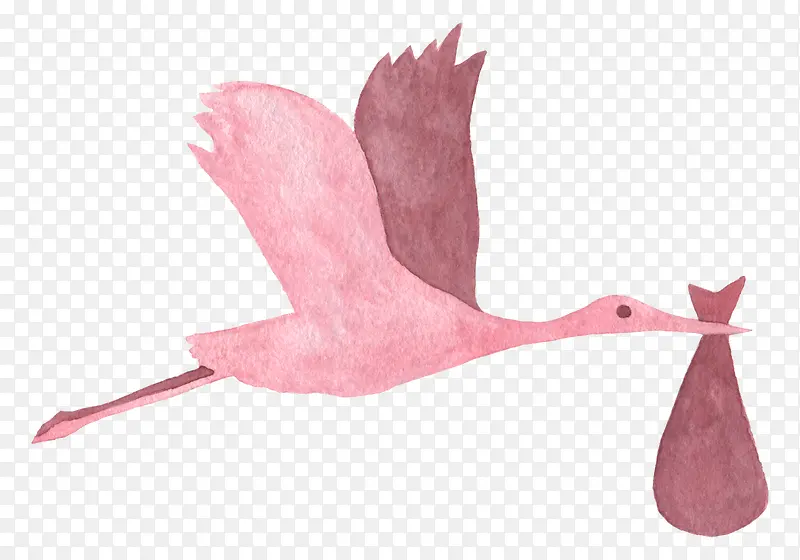 粉色仙鹤