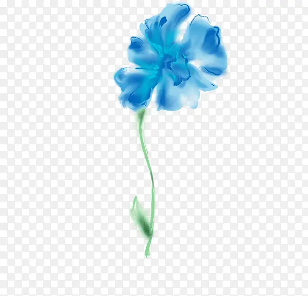 中国风蓝色的花