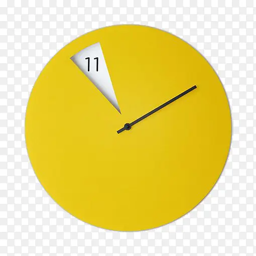 黄色创意时钟