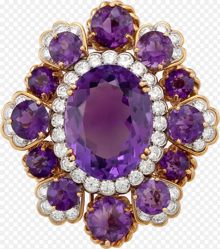紫色宝石项链