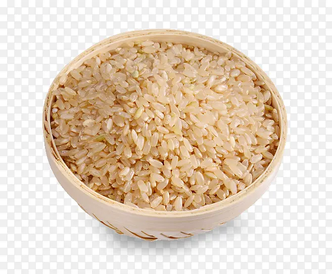 黄色糙米饭碗