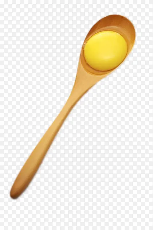 木勺子里一个蛋黄免扣素材