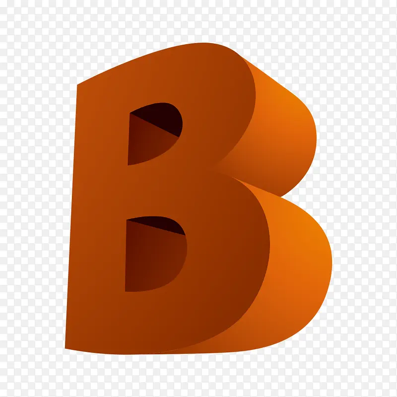3D英语字母B
