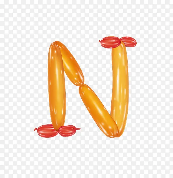 气球字母N